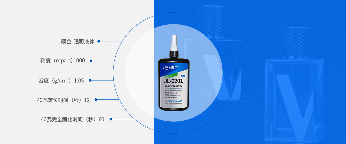 玻璃粘金屬專用UV無影膠產品參數